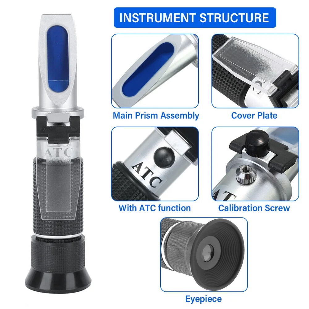 0～20% Milk Refractometer Handheld ATC Professional Milk Purity Analyzer Tester