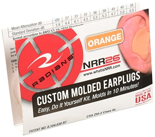 RADIANS CUSTOM MOLDED EARPLUGS - ORANGE