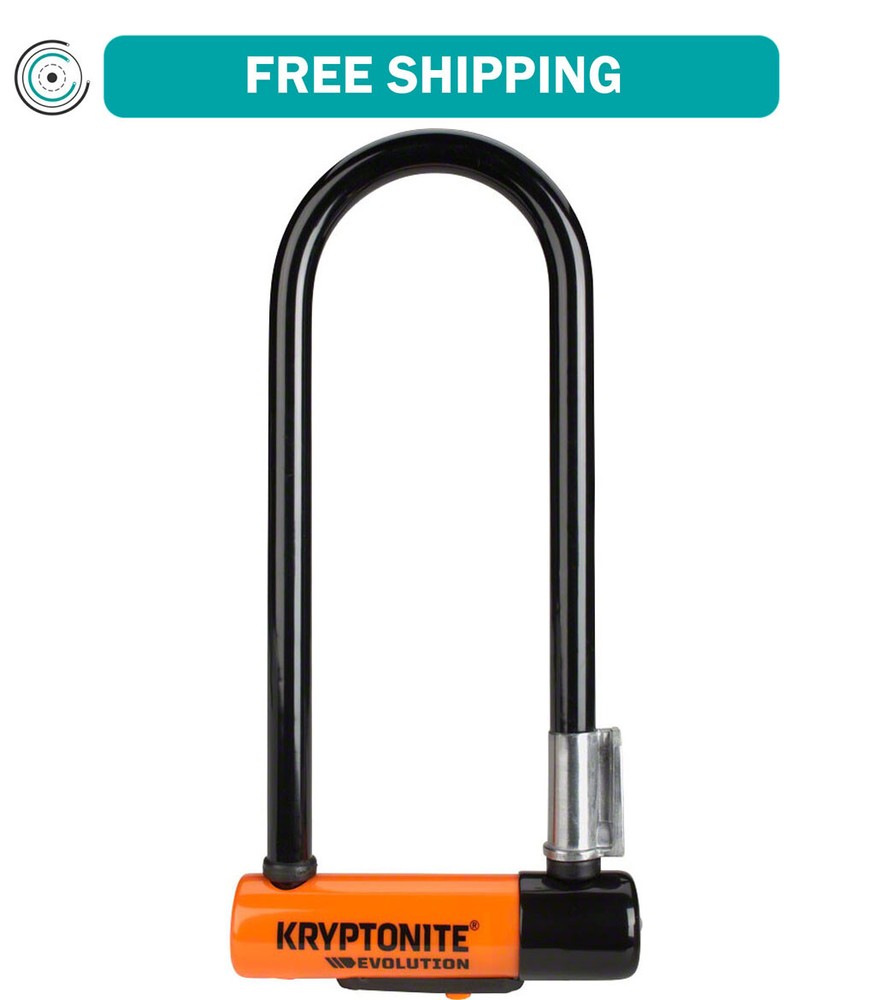 Kryptonite Evolution Series U-Lock 3 x 9.5" Keyed Black Includes Bracket