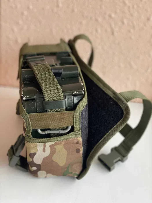 PKM Machine Gun Ammo Box Pouch Horizontal MOLLE Quick Release Multicam