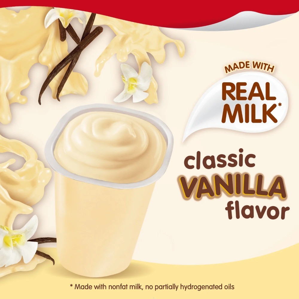 (4 pack) Snack Pack Super Size Vanilla Pudding, 5.5 oz Pudding Cups, 6 Count