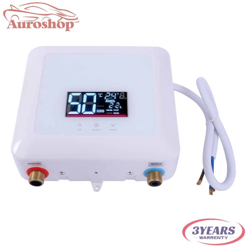 Tankless Hot Water Instant Heater Electric Shower Kitchen Boiler Bath 5500W 110V