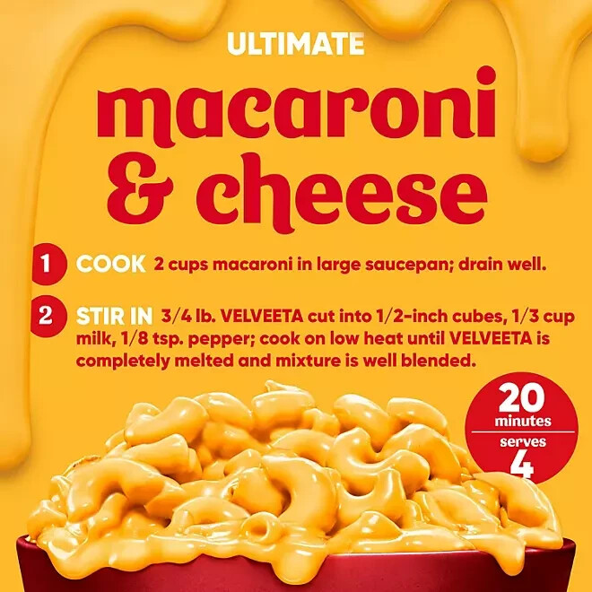Velveeta Original Pasteurized Cheese Loaf 32 oz., 4 ct.