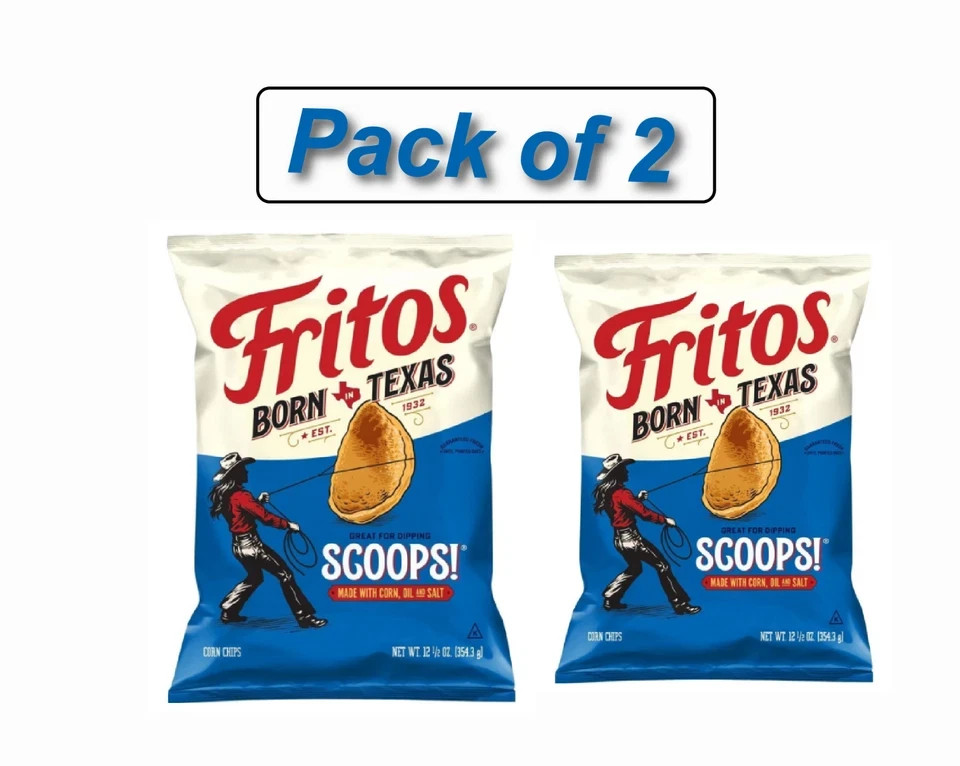 Fritos Scoops! Corn Chips 12.5 oz (Pack of 2)