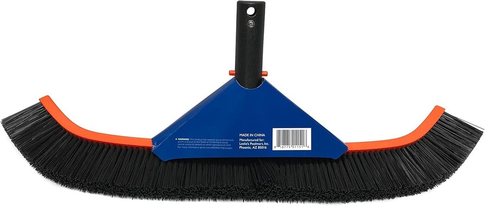 22-Inch Pool Brush Nylon Bristles Multi Surface Durable Handle Orange - Pro G...