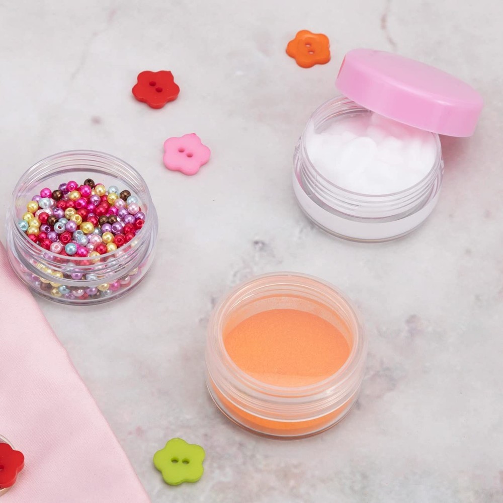 10 Gram Sample Containers 100 Count Cosmetic Containers with Lids Refillable ...