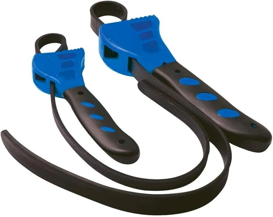 2-Pack Adjustable Rubber Strap Wrench Set – 25.20" & 20.48" Heavy-Duty Strap ...