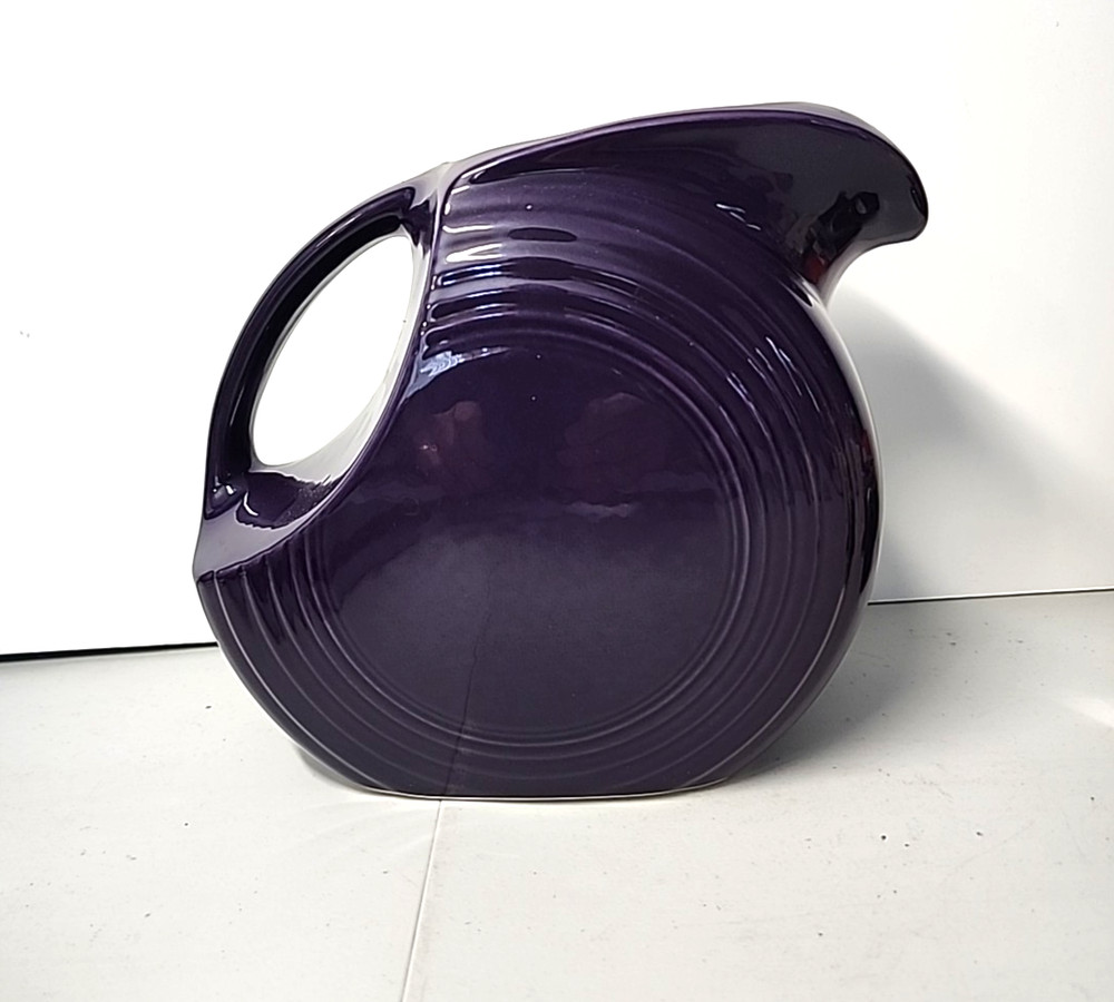 Fiestaware Retired Plum Disk Pitcher Large 2 Quart Homer Laughlin China Co.