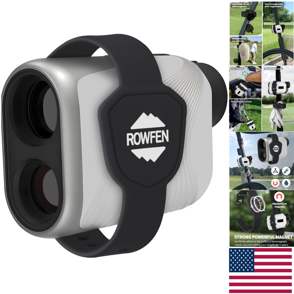 Universal Golf Rangefinder Magnetic Strap – Strong Silicone Holder, Adjustable