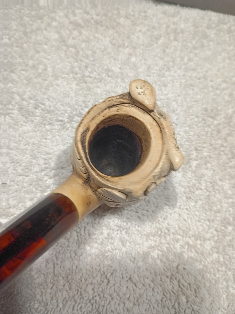 Meerschaum / Bacchus figural smoking pipe