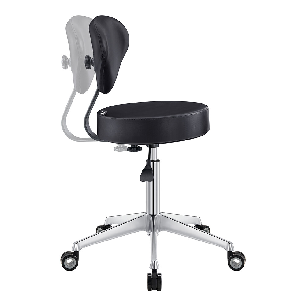 Roller Stool Medical Office All Purpose Adjustable Stool with Easy Glide Wheels