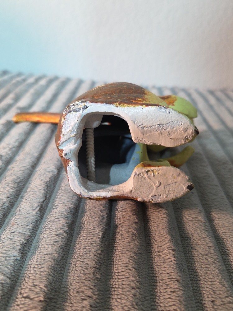 Hand Painted Cast Iron Squirrel Nutcracker Jaw Nut Cracker Heavy