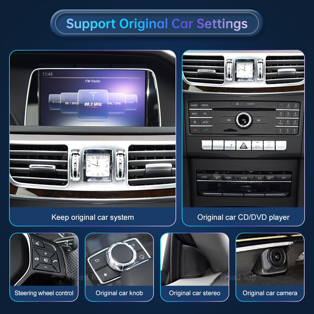 12.3'' Wireless Carplay Touch Screen AndroidAuto For Benz E Class W212 2009-2016