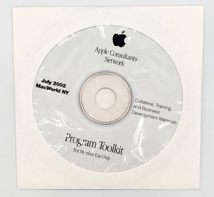 Apple Computer July 2002 Consultants Network Program Toolkit MacWorld NY
