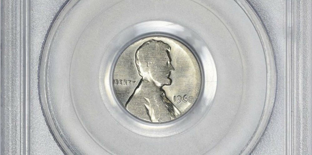 1968 Lincoln Cent Struck on Canada 10 Cents Planchet PCGS MS-62. Mint Error