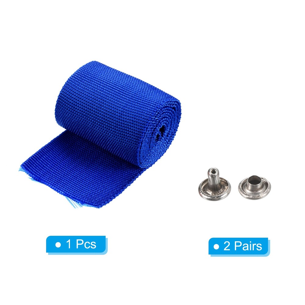 3.3Ft*60mm Polyester Rope Protector Cable Cover Rope Protective Sleeve Blue
