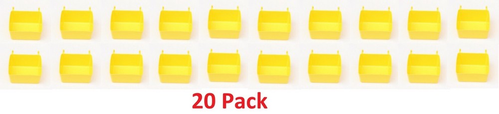 Small Plastic Yellow Pegboard Storage/Part Bins, Multi-Pack Pricing JSP Brand