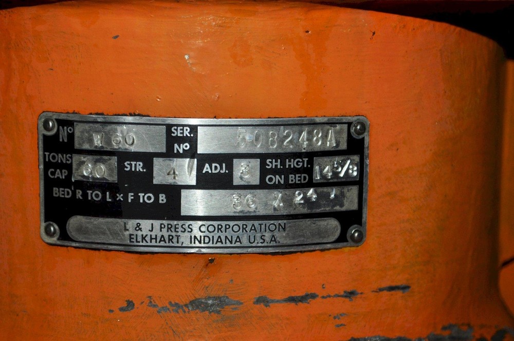 60 TON L AND J OBI PRESS