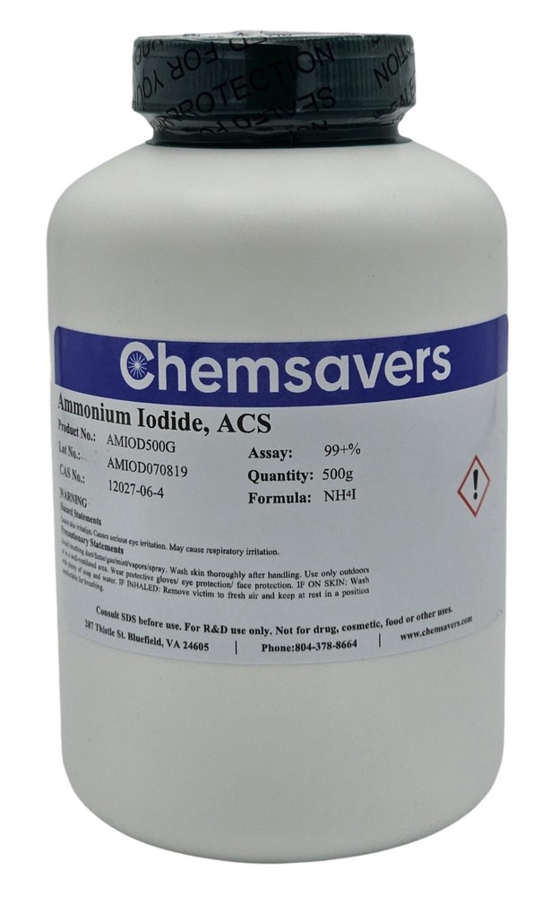 Ammonium Iodide, ACS, 99+%, 500g