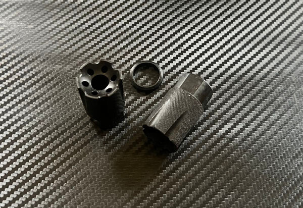 5/8x24 Low Concussion Micro Muzzle Brake 308/300 Black - With Jam Nut