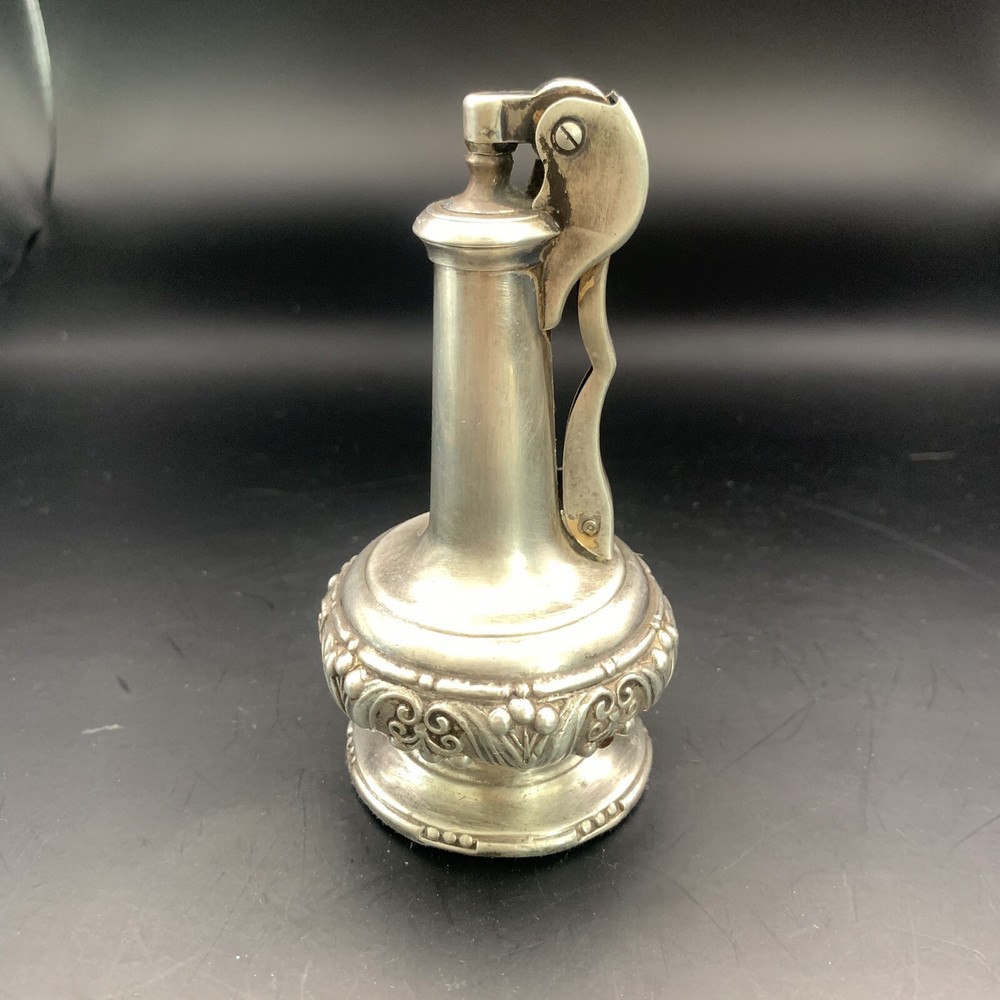 Vintage Ronson Silver Plated Table Lighter Decanter 1940 / 1950 Working