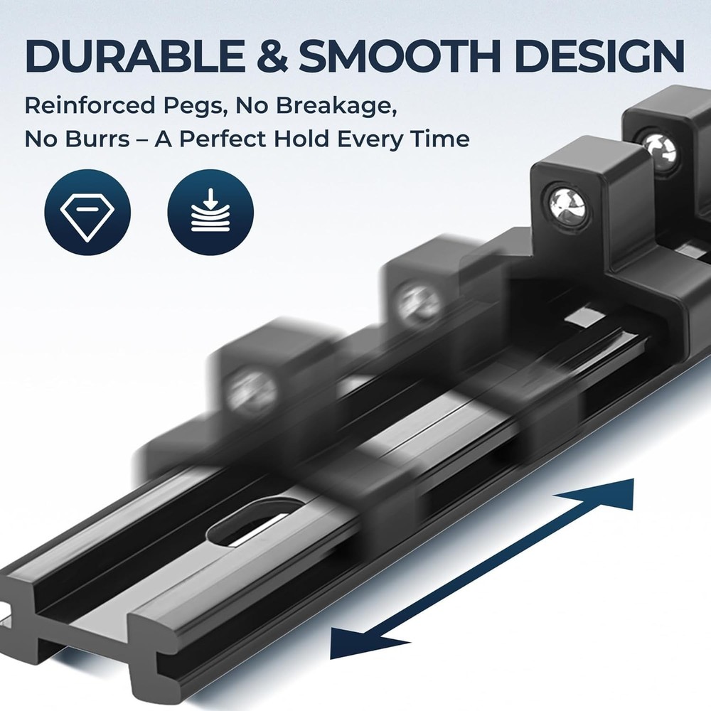 High-Compatibility 9-Piece Socket Organizer – ABS Tool Storage Solution
