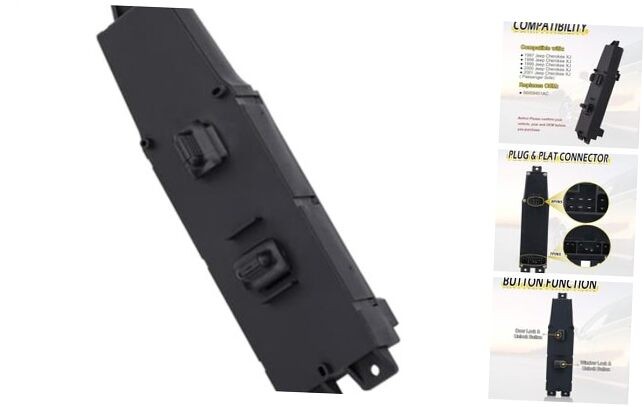 Passenger Side Window Switch Door Lock Control Button Compatible with Jeep