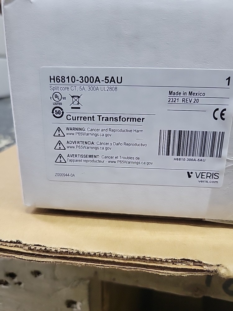Veris Split Core Current Transformer H6810-300A-5AU