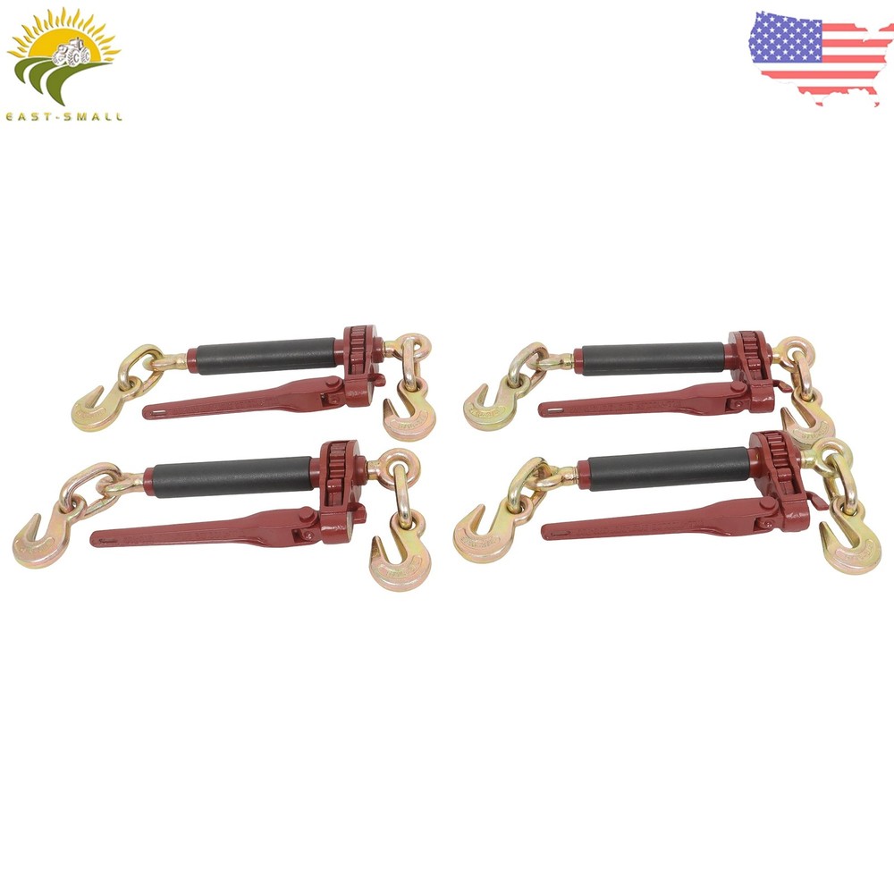 4-Pack Folding Chain Bundle 5/16"-3/8" G70 Steel Red 7,100 lbs Working Load