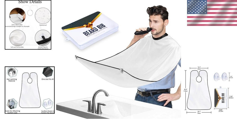 Ultimate Beard Bib Trimming Catcher - Effortless Self-Grooming Solution for Men