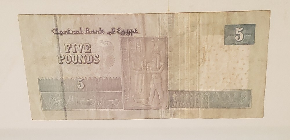 Egypt 5 pound note 