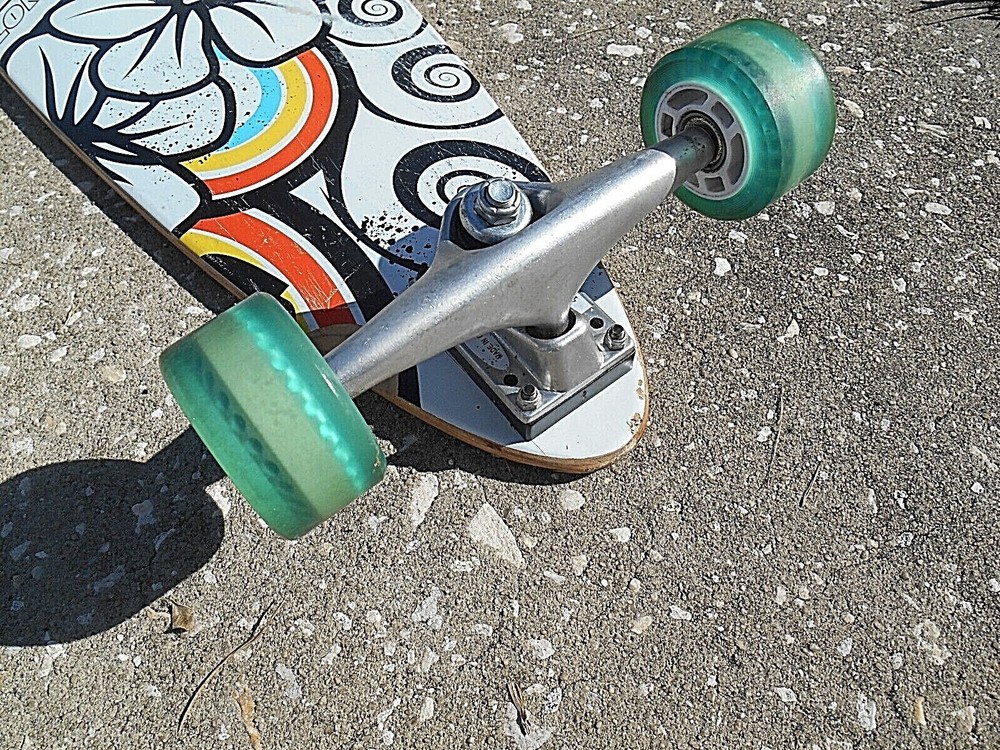 Atom Pintail 39" Longboard Skateboard Concave Maple Deck Blue Surf