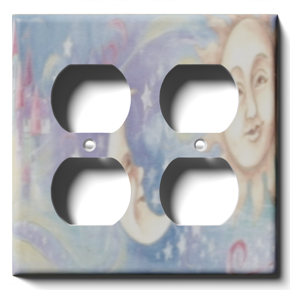 SnazzySwitch Sun And Moon Decorative Light Switch Plate Cover