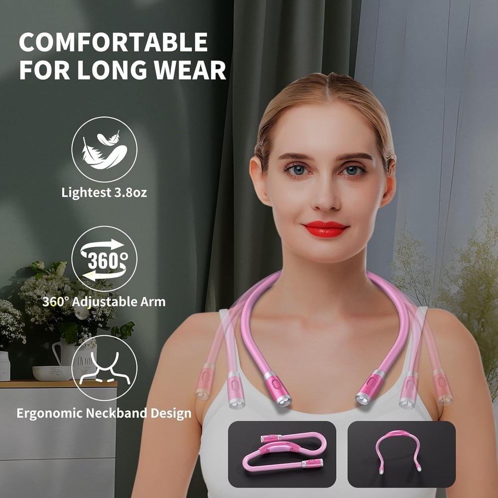 Versatile 3-Color Neck Reading Light - Ideal for Night Reading and DIY Projects