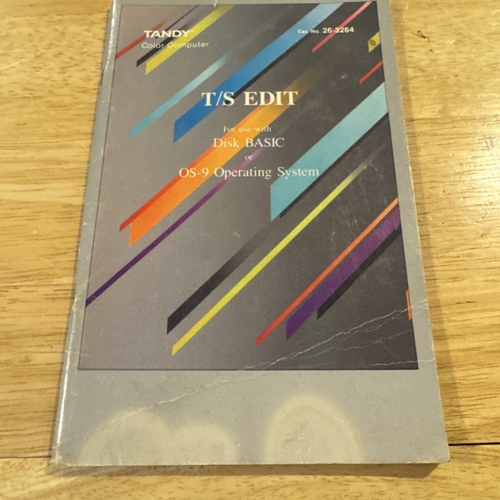 1984 Tandy Color Computer T/S Edit For Use With Disk Basic Or Os-9 System