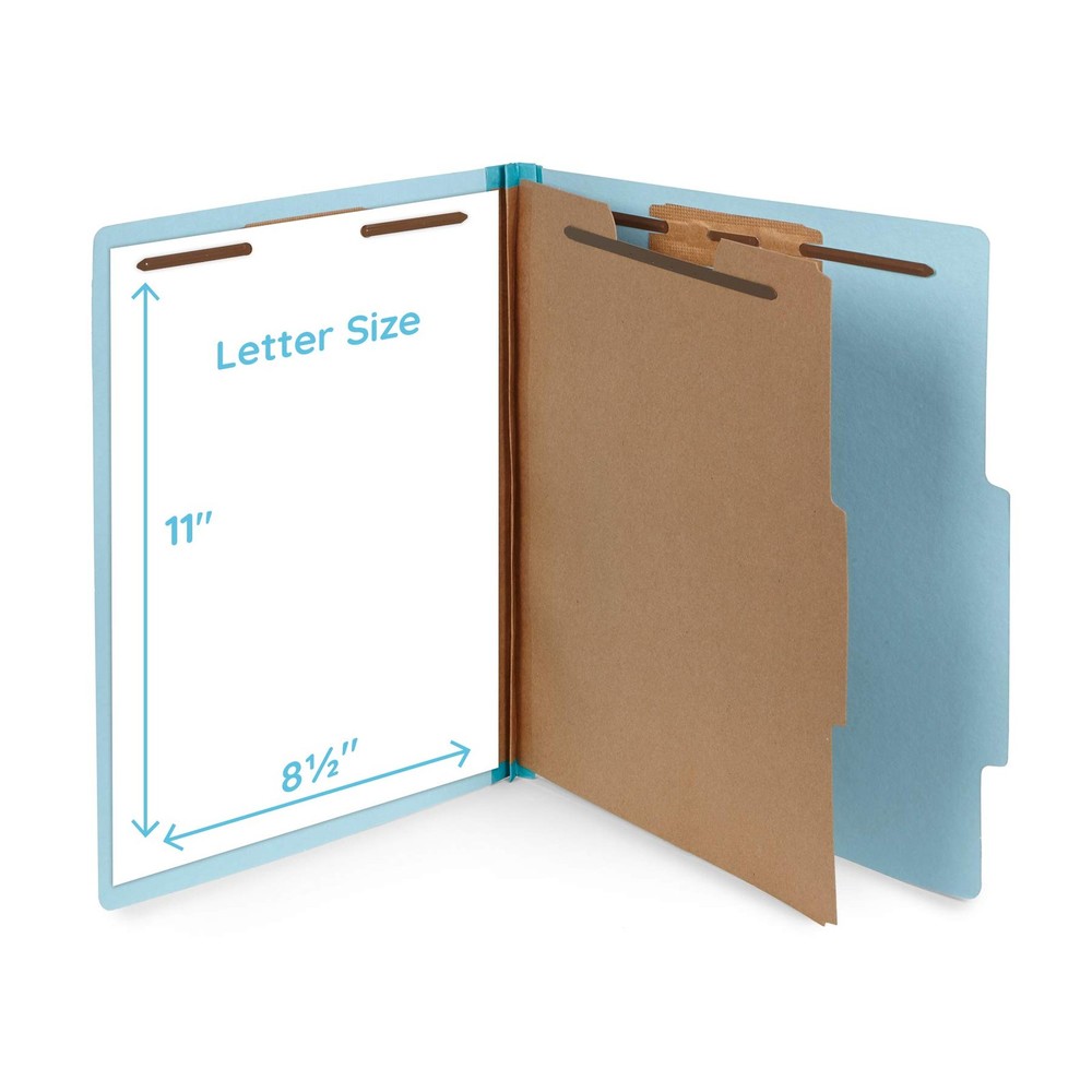 Pressboard Classification Folders Letter Size Tyvek Expansion 10 Pack