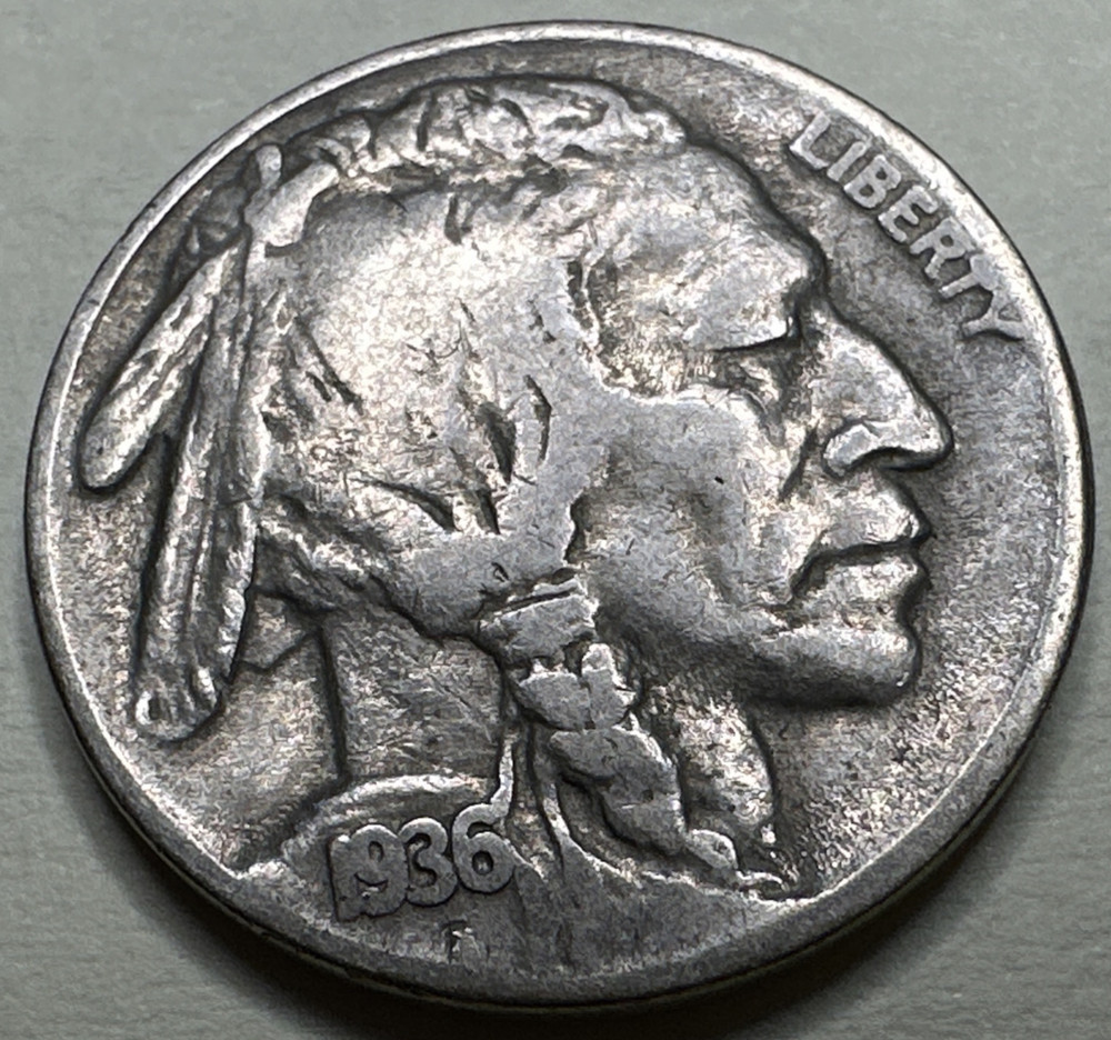 1936 Buffalo Nickel Full Date 5C 666X