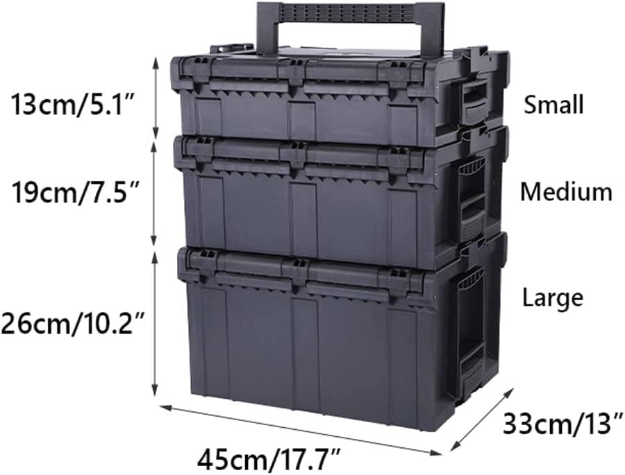 POCHY Solid Tool Box Tool Boxes Plastic Toolbox Organizer Tool Kit Portable Hard
