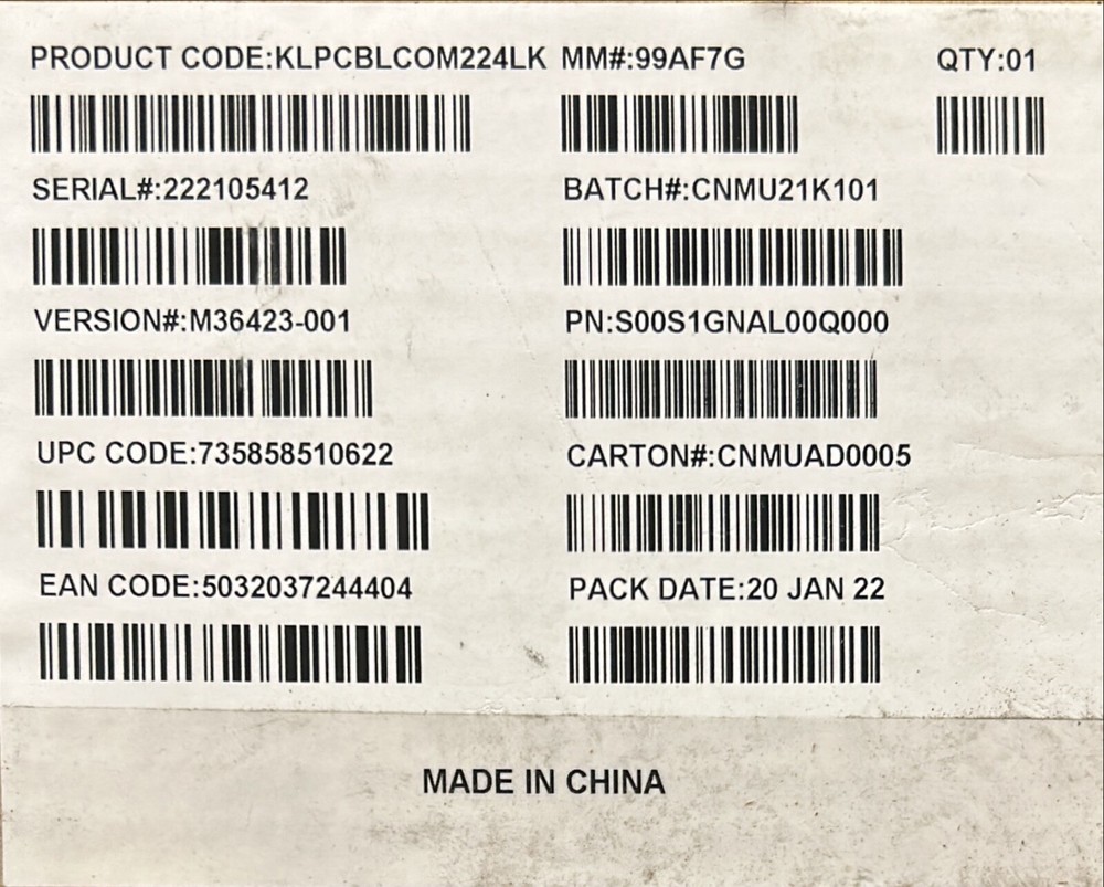 Intel KLPCBLCOM224LK Intel Comm Cable Hsbp-LEFT NEW BROWN BOX