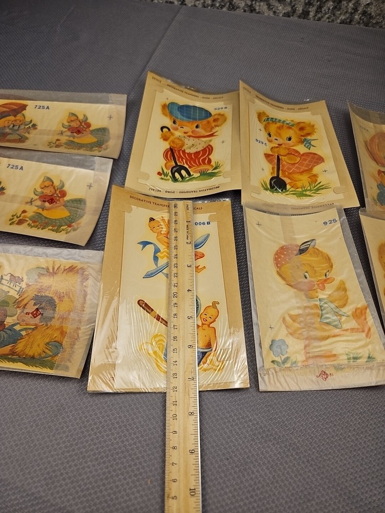9 vtg duro Decorative Transfers #8