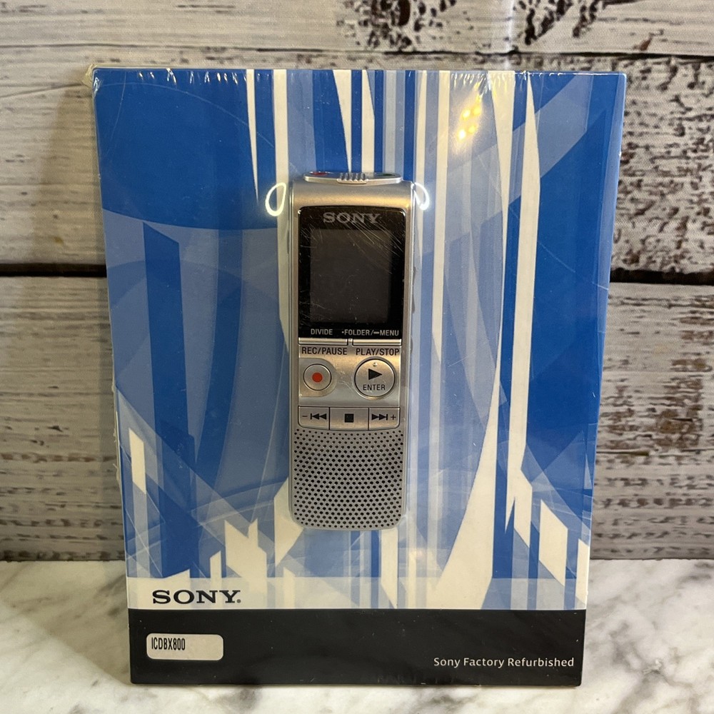 Sony ICDBX800 Handheld Voice Recorder Refurbished Silver 2GB Flash Memory3