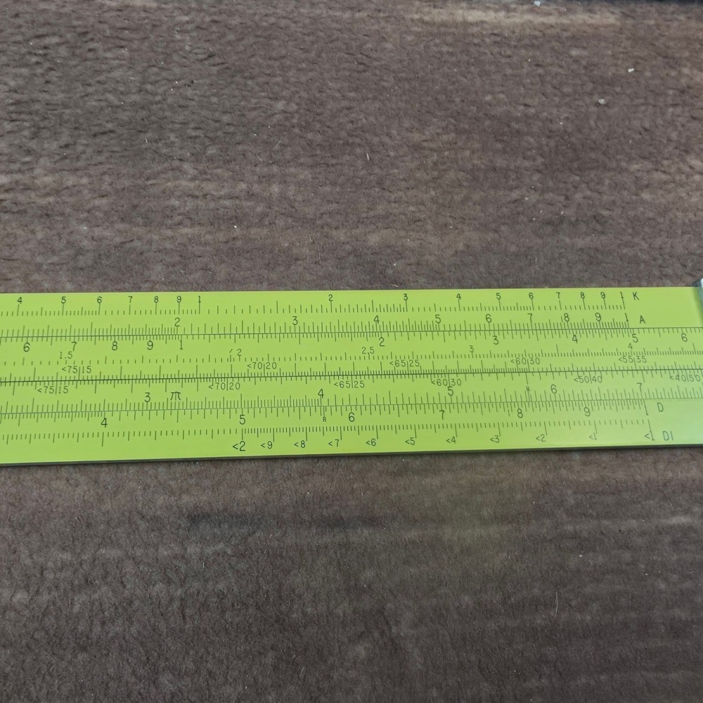 Pickett Slide Rule 1010-ES Yellow Excellent Vintage Math Engineering Tool Case