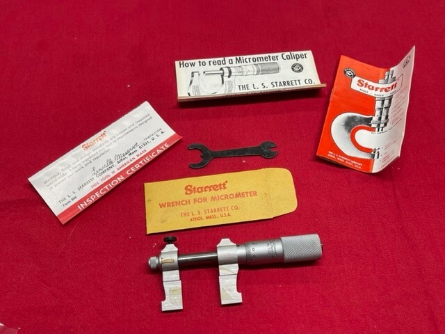 Starrett 700MB Inside Micrometer Caliper 25-50mm Range Vintage Edition!