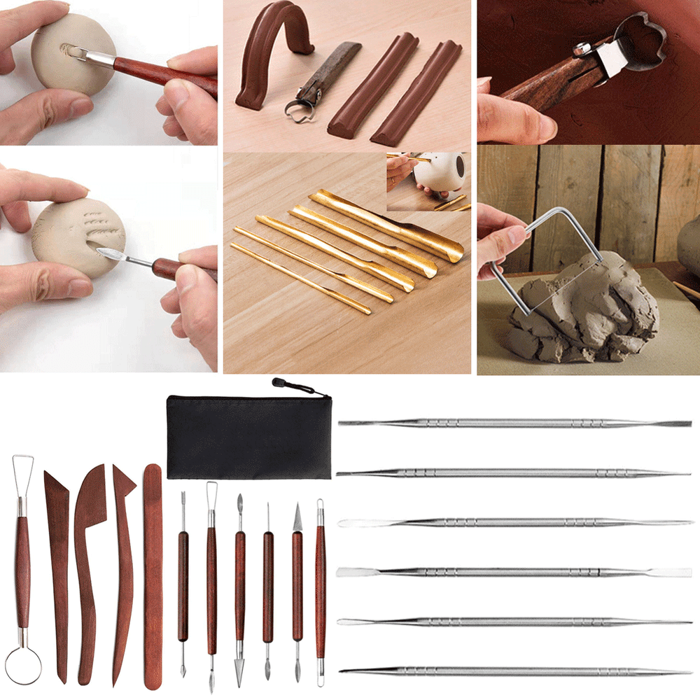 Pottery Tools and Polymer Clay Tools Set for Modeling Sculpting Carving Tool Kit