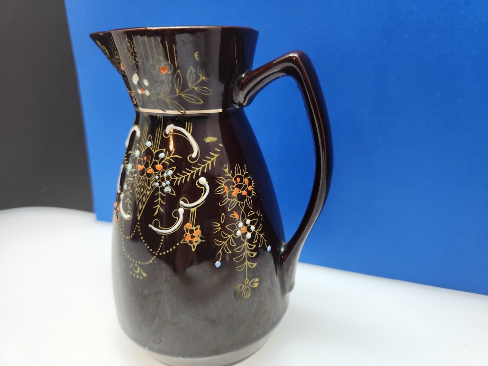 Vintage Stoneware Ceramic Pitcher Japan