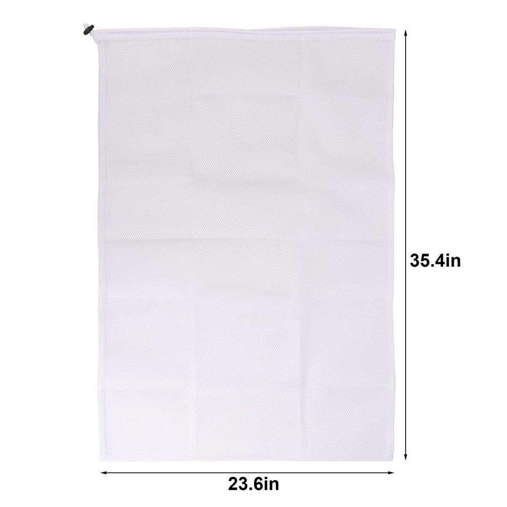 Drawstring Laundry Bag Foldable Hamper Large Mesh Wash Clothes Bag