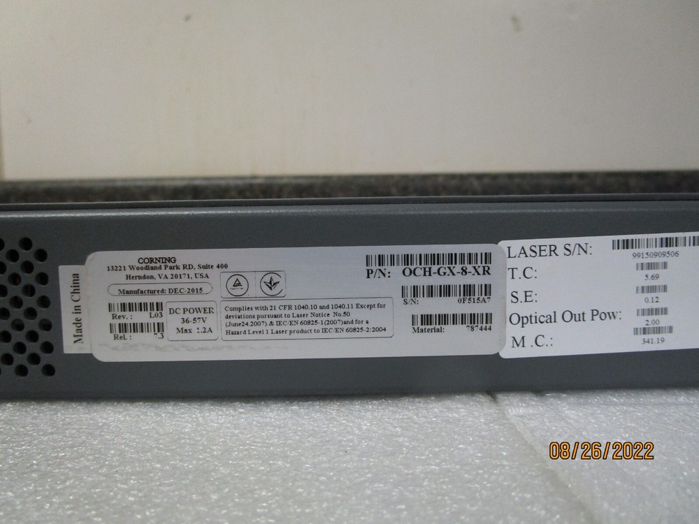 Corning MobileAccess Optical Central Hub OCH-GX-8-XR