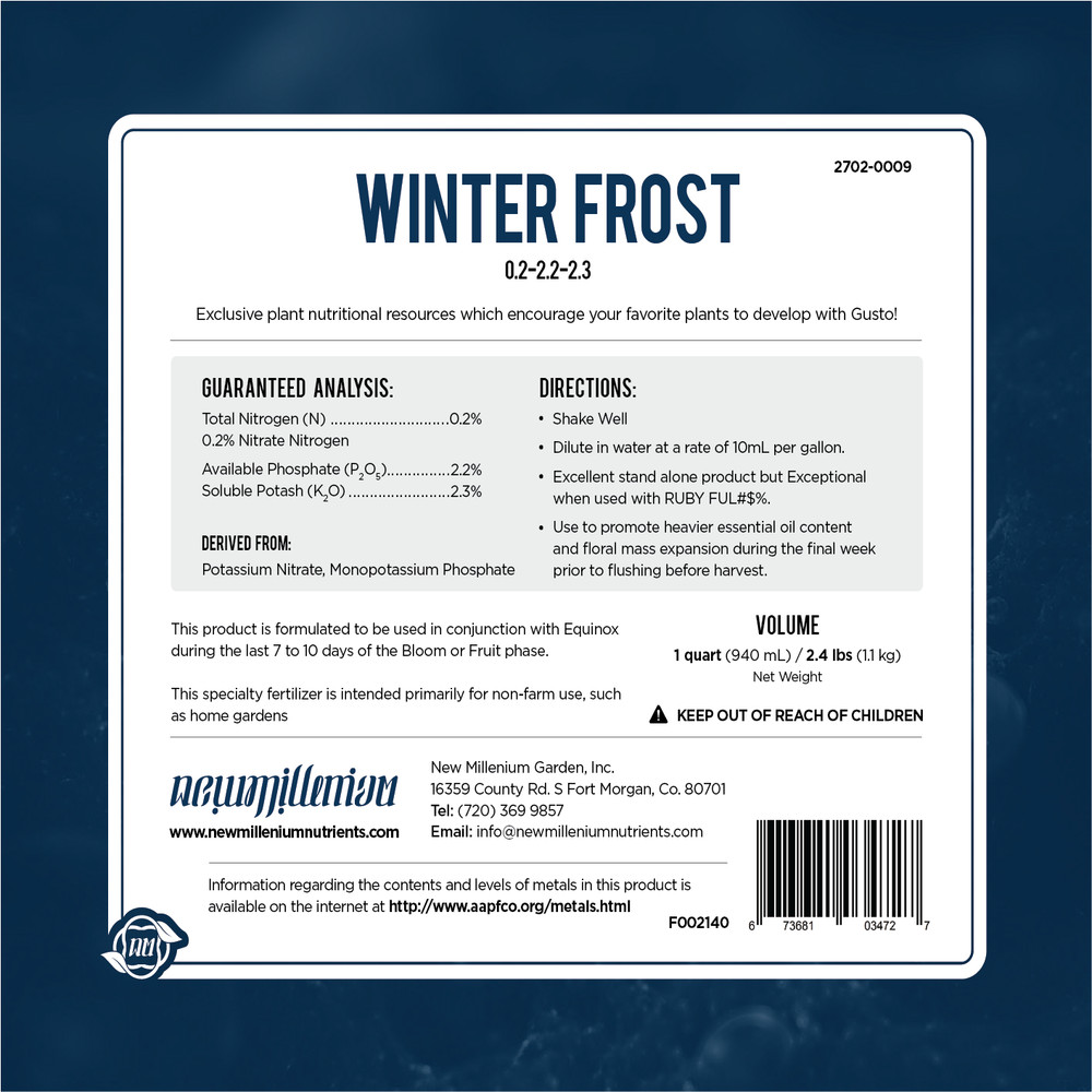 Winter Frost Fertilizer Ripening Solution 32 fl oz by New Millenium