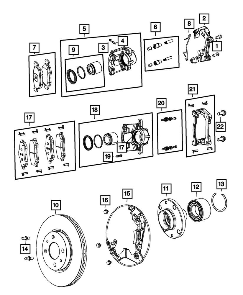Genuine Mopar Disc Brake Caliper Assembly Right 68166068AB