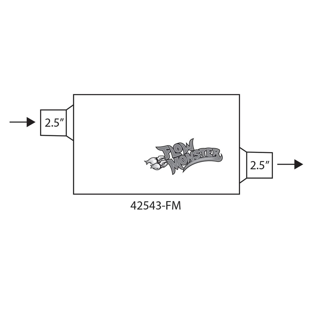 Flowmonster 42543-FM 2-Chamber Muffler